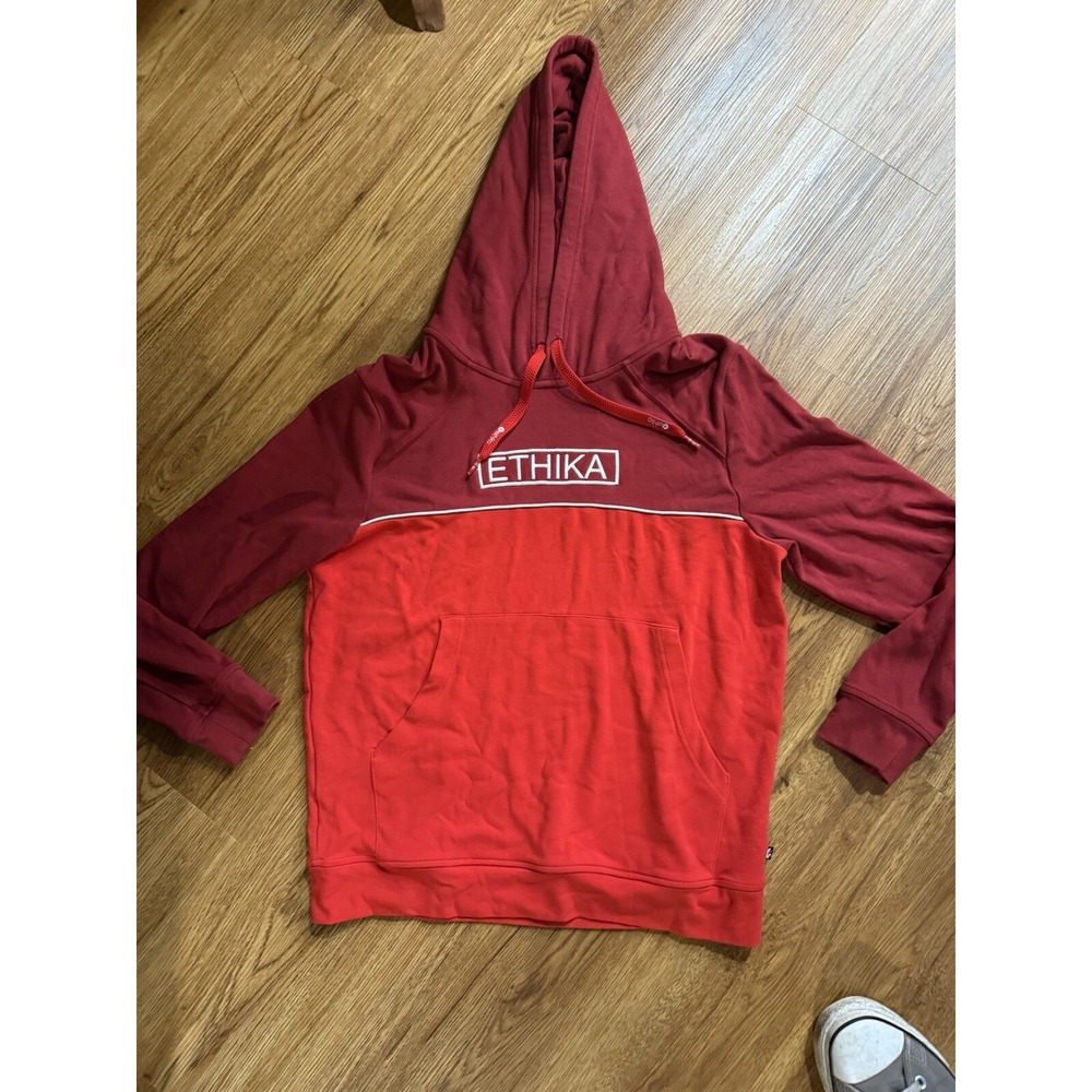 Ethika‎ Hoodie Red Fleece, Embroidered Logo, Super soft, See Description